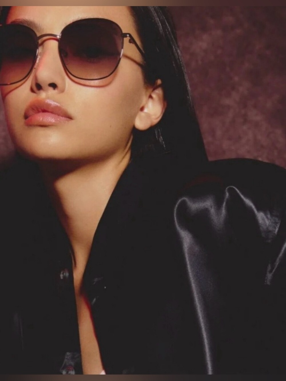 QUAY Jezabell Champagne Round Frame with Brown Fawn Lenses Sunglasses